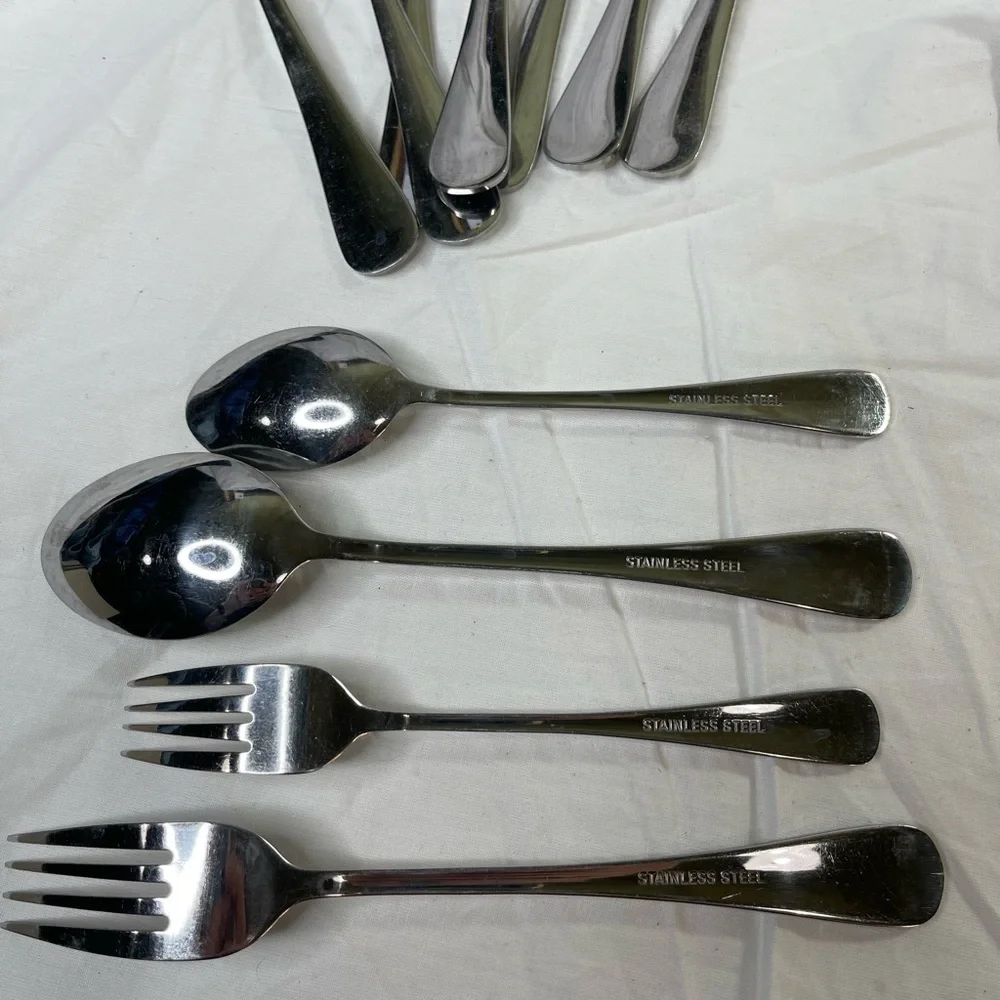 ⭐️Stainless Steel Cutlery Set 35 Pieces, 6 small spoons, 5 small forks